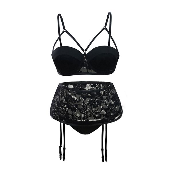 3pieces/lot women plus size lingerie corset floral lace embroidery transparent underwire racy muslin two piece sleepwear lenceria sexy, Red;black
3pieces/lot women plus size lingerie corset floral lace embroidery transparent underwire racy muslin two piece sleepwear lenceria sexy, Red;black