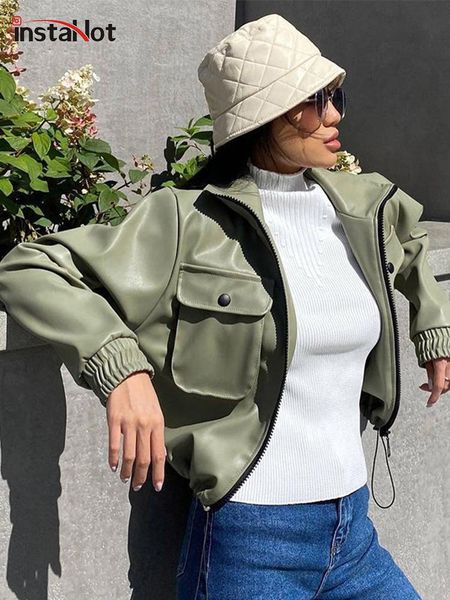 women's jackets insta fashion pocket drawstring pu leather jacket women winter long sleeve zipper casual aesthetic streetwear punk soli, Black;brown
women's jackets insta fashion pocket drawstring pu leather jacket women winter long sleeve zipper casual aesthetic streetwear punk soli, Black;brown