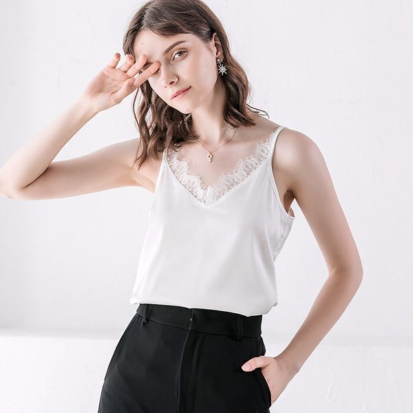 new satin lace patchwork women's strap lady v neck backless sleeveless camisole 2021 summer solid home wear basic tank g8im, White
new satin lace patchwork women's strap lady v neck backless sleeveless camisole 2021 summer solid home wear basic tank g8im, White