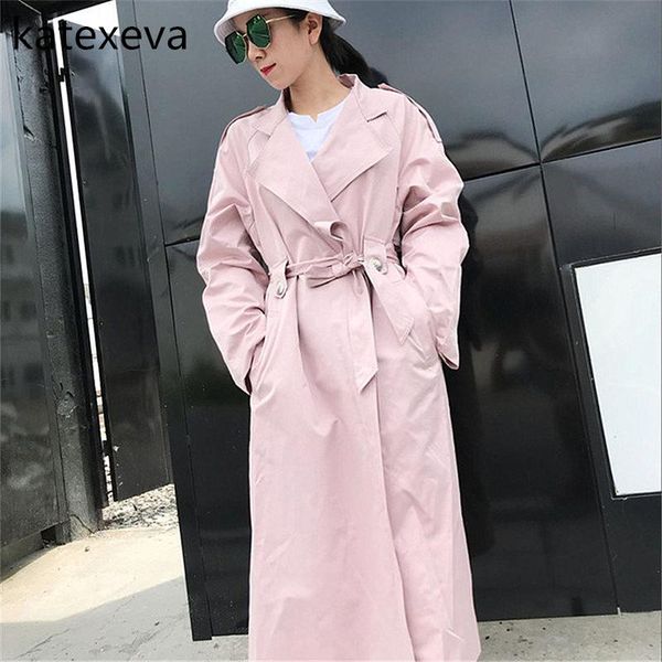 women's trench coats katexeva 2021 autumn long sleeve windbreaker korean version of the solid color loose tie ladies, Tan;black
women's trench coats katexeva 2021 autumn long sleeve windbreaker korean version of the solid color loose tie ladies, Tan;black