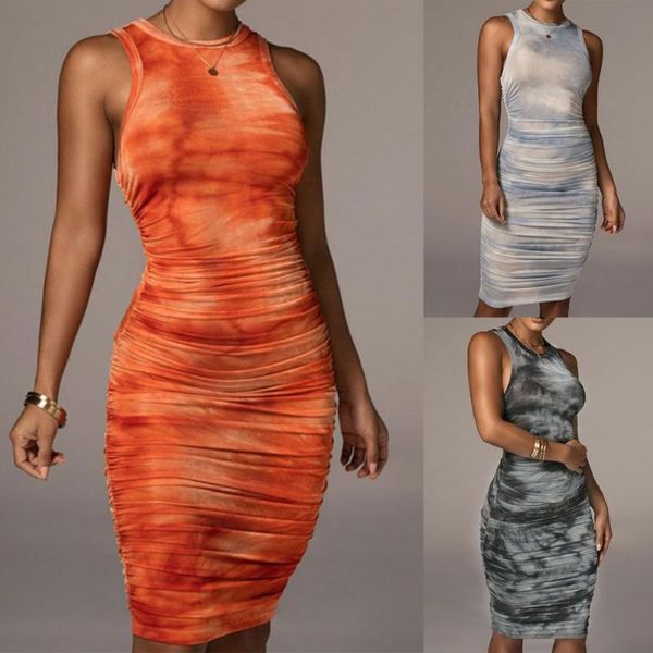 casual dresses 2021 women summer floral printed eye-catching tie-dye sleeveless o-neck slim-cut dress, Black;gray
casual dresses 2021 women summer floral printed eye-catching tie-dye sleeveless o-neck slim-cut dress, Black;gray
