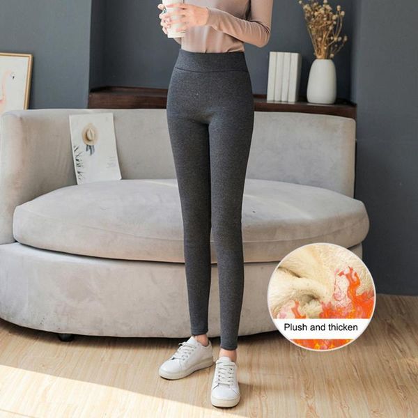 women's leggings women autumn winter high waist solid color elastic skinny thick warm fitness pants pantalones de mujer, Black
women's leggings women autumn winter high waist solid color elastic skinny thick warm fitness pants pantalones de mujer, Black