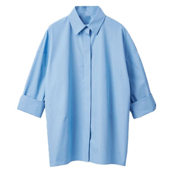 2021 new women's shirt long sleeve turn-down collar loose solid color button casual blouse spring autumn j80m, Black
2021 new women's shirt long sleeve turn-down collar loose solid color button casual blouse spring autumn j80m, Black