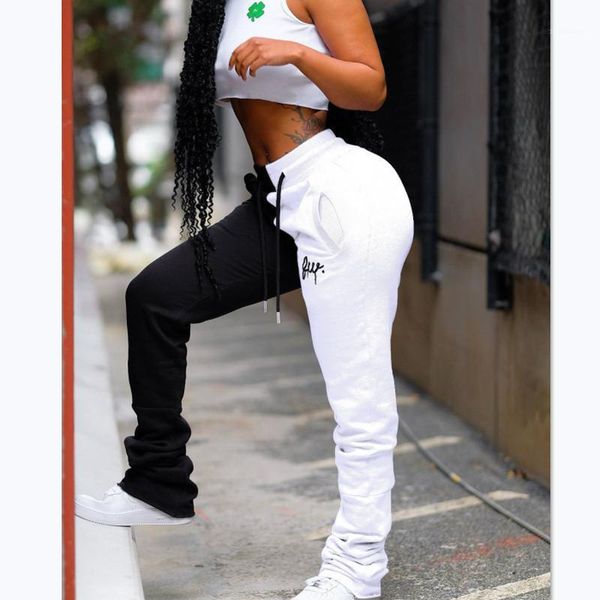 women's pants & capris fashion elastic high waist trousers spliced color long womens slim pencil autumn sport outdoor ladies, Black;white
women's pants & capris fashion elastic high waist trousers spliced color long womens slim pencil autumn sport outdoor ladies, Black;white