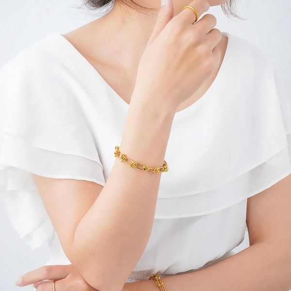 link, chain 100% stainless steel braid knot bracelet for women men gold/silver color metal bracelets pulseras mujer, Black
link, chain 100% stainless steel braid knot bracelet for women men gold/silver color metal bracelets pulseras mujer, Black