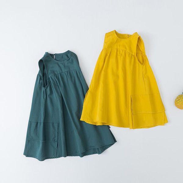 girl's dresses 2021 summer sleeveless solid color a line dress girl baby fashion princess clothes wholesale clothing, Red;yellow
girl's dresses 2021 summer sleeveless solid color a line dress girl baby fashion princess clothes wholesale clothing, Red;yellow
