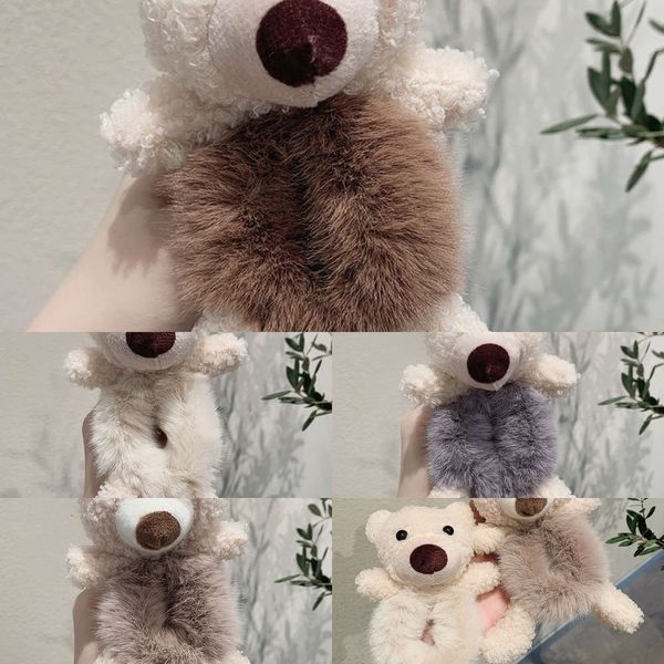 bear hug ~ sweet headband woman's simple temperament cute tie rubber band net red ponytail leather cover plush hair ring 2021i, Pink
bear hug ~ sweet headband woman's simple temperament cute tie rubber band net red ponytail leather cover plush hair ring 2021i, Pink