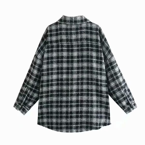 new 2021 vintage plaid twill tweed coat woman tassel shirt jacket oversized loose outwear qet8, White
new 2021 vintage plaid twill tweed coat woman tassel shirt jacket oversized loose outwear qet8, White