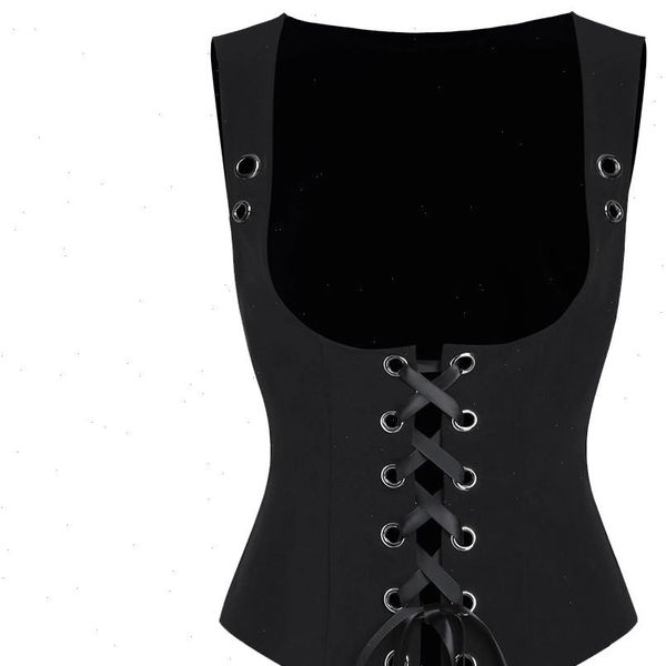 women cross rings lace up waistcoat summer solid sleeveless casual woman slim blouse 3xl plus size yj, White
women cross rings lace up waistcoat summer solid sleeveless casual woman slim blouse 3xl plus size yj, White