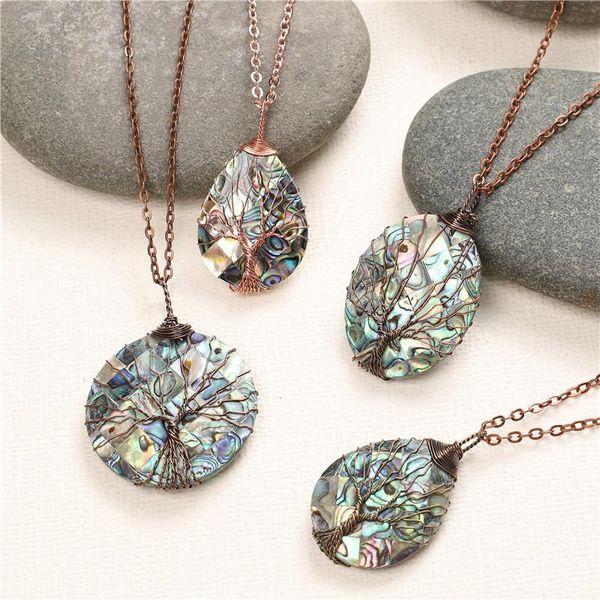 pendant necklaces handmade abalone shell for women tree of life copper wire wrapped jewelry long party, Silver
pendant necklaces handmade abalone shell for women tree of life copper wire wrapped jewelry long party, Silver