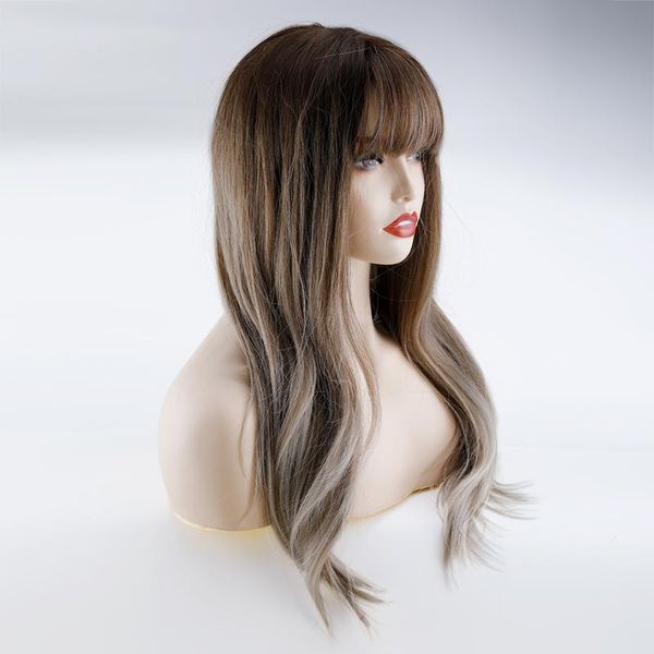 synthetic wigs women's wig with bangs machine for black women cosplay heat resistant
synthetic wigs women's wig with bangs machine for black women cosplay heat resistant