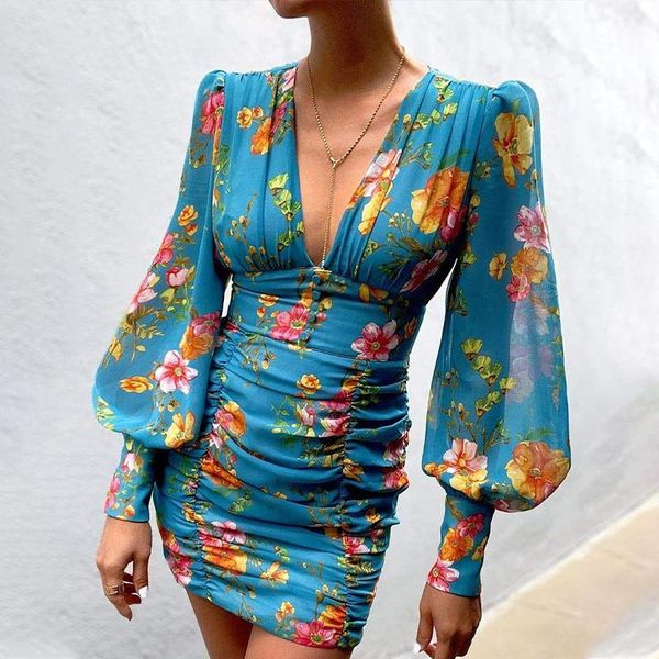 casual dresses deep v-neck summer elegant female floral print tight-fitting party dress long lantern sleeve pleated, Black;gray
casual dresses deep v-neck summer elegant female floral print tight-fitting party dress long lantern sleeve pleated, Black;gray
