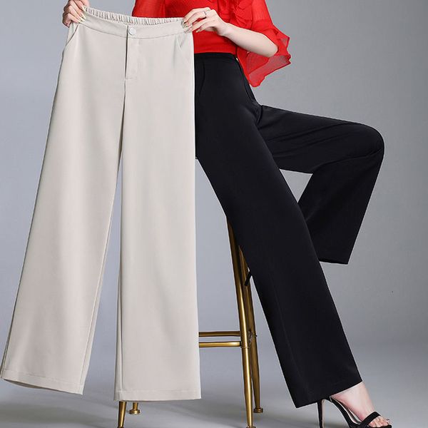 new 2021 women's broad-legged trousers of summer high waist drape loose in straight line thin solid beige black womanpants more size 4x, Black;white
new 2021 women's broad-legged trousers of summer high waist drape loose in straight line thin solid beige black womanpants more size 4x, Black;white