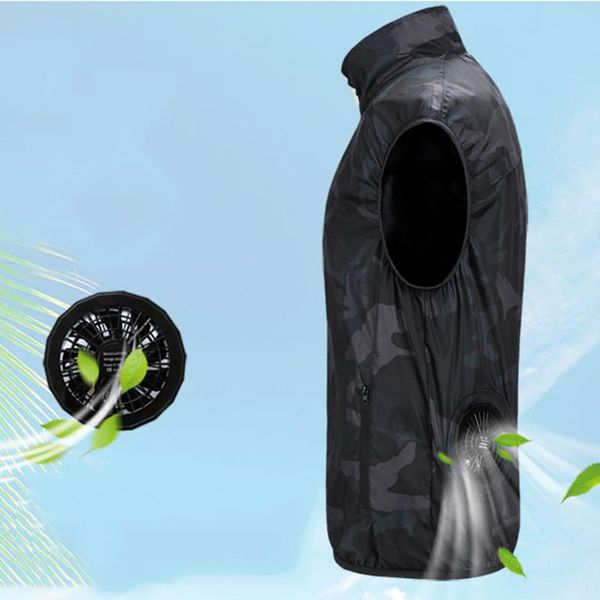 men's vests men summer cooling air conditioning heatstroke countermeasures outdoor working clothes service sun protection vest, Black;white
men's vests men summer cooling air conditioning heatstroke countermeasures outdoor working clothes service sun protection vest, Black;white