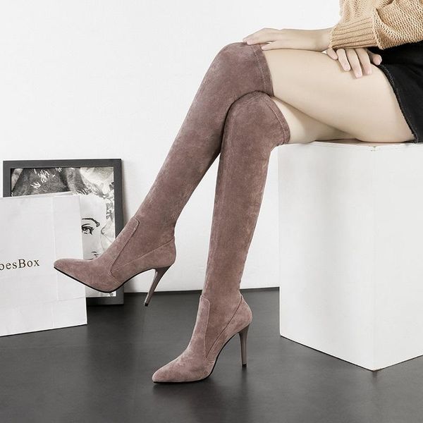 boots women thigh high long autumn winter heels over the knee pointed toe stiletto ladies shoes zapatos mujer, Black
boots women thigh high long autumn winter heels over the knee pointed toe stiletto ladies shoes zapatos mujer, Black