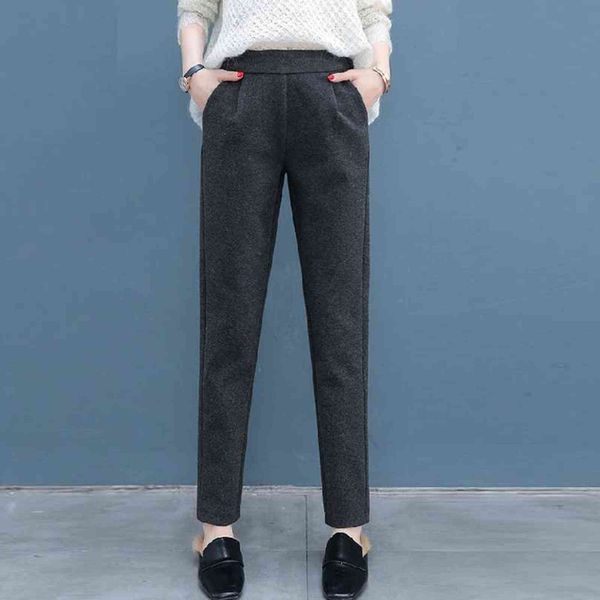 fashion woolen casual ankle pant trousers autumn winter harem pencil - female thickening straight 211124, Black;white
fashion woolen casual ankle pant trousers autumn winter harem pencil - female thickening straight 211124, Black;white
