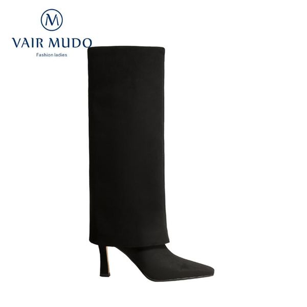 boots vair mudo autumn winter knee-high shoes high heels genuine leather women short plush pointed toe concise bootszt84l, Black
boots vair mudo autumn winter knee-high shoes high heels genuine leather women short plush pointed toe concise bootszt84l, Black