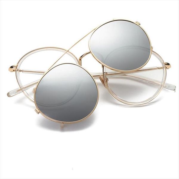 High Quality Mirror Polarized Sunglasses Women Fashion Round 2 Lenses Clip Vintage Transparent Glasses Frame, White;black
High Quality Mirror Polarized Sunglasses Women Fashion Round 2 Lenses Clip Vintage Transparent Glasses Frame, White;black