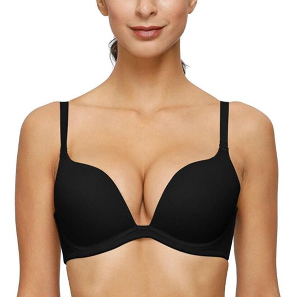 bras women's smooth multi-way deep v push up bra 3/4 cups bralette 30 32 34 36 38 40 42 a b c d e, Red;black
bras women's smooth multi-way deep v push up bra 3/4 cups bralette 30 32 34 36 38 40 42 a b c d e, Red;black