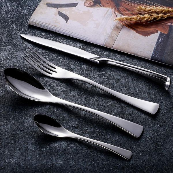 dinnerware sets silver stainless steel cutlery set mirror coffee dessert spoons steak forks knives suit portable western tableware
dinnerware sets silver stainless steel cutlery set mirror coffee dessert spoons steak forks knives suit portable western tableware