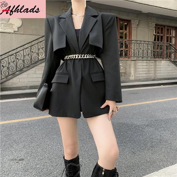 women's jackets autumn small fragrance solid color outerwear long sleeve notched collar casual chain office lady coats, Black;brown
women's jackets autumn small fragrance solid color outerwear long sleeve notched collar casual chain office lady coats, Black;brown