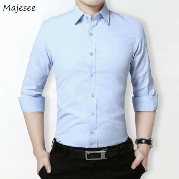 men shirts large size slim mens simple all-match male long sleeved business shirts leisure breathable male clothing, White;black
men shirts large size slim mens simple all-match male long sleeved business shirts leisure breathable male clothing, White;black