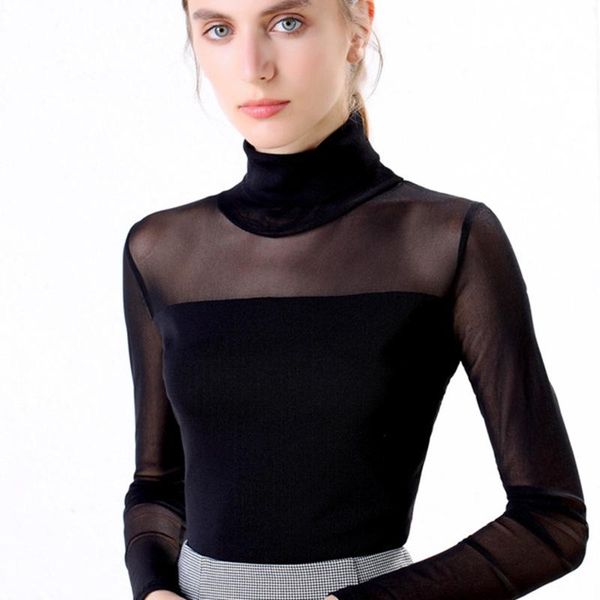 women's blouses & shirts gkfnmt mesh turtleneck blouse korean fashion 2021 autumn shirt causal female slim women long sleeve womens bl, White
women's blouses & shirts gkfnmt mesh turtleneck blouse korean fashion 2021 autumn shirt causal female slim women long sleeve womens bl, White