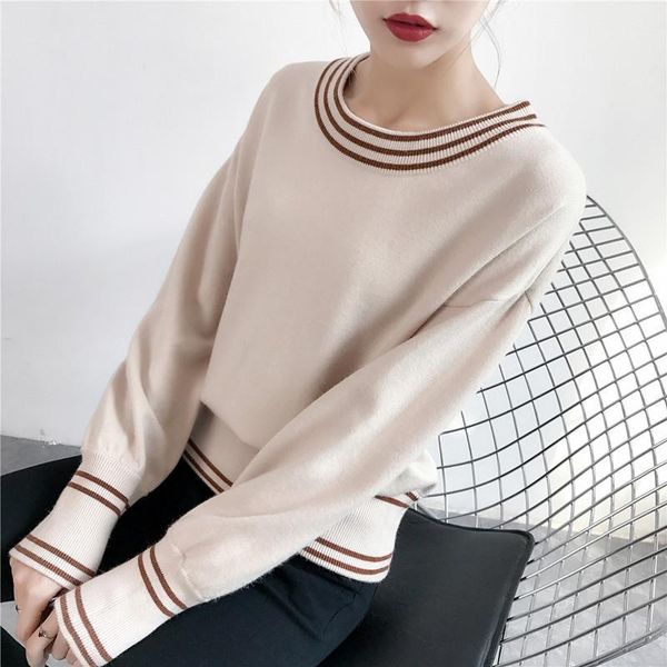 women's sweaters 2021 spring and autumn stripes, thin, round neck sweater, wear, fashionable short sleeves, long sleeves., White;black
women's sweaters 2021 spring and autumn stripes, thin, round neck sweater, wear, fashionable short sleeves, long sleeves., White;black