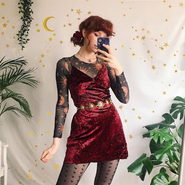 harajuku moon sun print mesh women gothic bodycon transparent hollow out casual long sleeve slim, White
harajuku moon sun print mesh women gothic bodycon transparent hollow out casual long sleeve slim, White