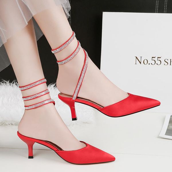 slippers 2021 summer women crystal 6cm high heels mules lady wedding party shales female slides fashion cross shoes, Black
slippers 2021 summer women crystal 6cm high heels mules lady wedding party shales female slides fashion cross shoes, Black