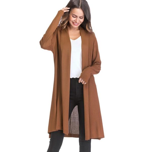 women's trench coats autumn women casual knitted cardigan thin fashion hollow out stitch clothes lady long sleeve outerwear, Tan;black
women's trench coats autumn women casual knitted cardigan thin fashion hollow out stitch clothes lady long sleeve outerwear, Tan;black