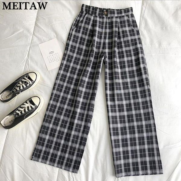women's pants & capris 2021 summer autumn women plaid ladies korean casual loose wide leg female hip hop trousers streetwear, Black;white
women's pants & capris 2021 summer autumn women plaid ladies korean casual loose wide leg female hip hop trousers streetwear, Black;white