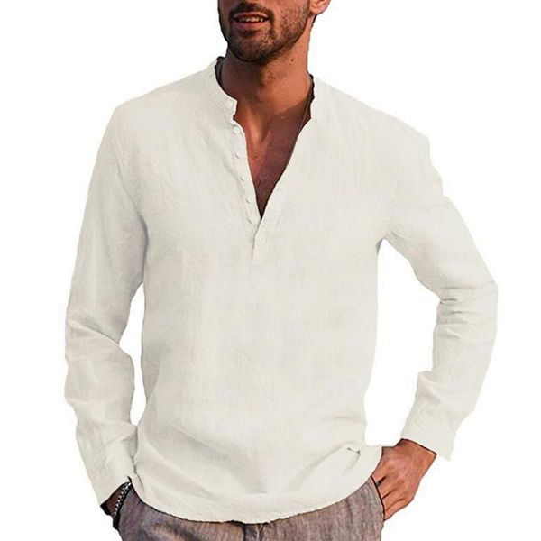 men's casual shirts shirt autumn stand collar solid color long sleeve pocket cotton slim for men chemise homme, White;black
men's casual shirts shirt autumn stand collar solid color long sleeve pocket cotton slim for men chemise homme, White;black