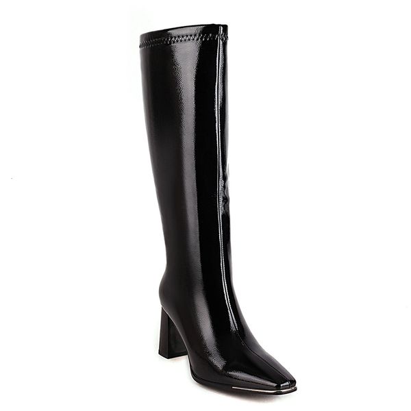 overrated square touch ultra-shift patent leather high knee chunky length heel side bright zipper boots wo6p, Black
overrated square touch ultra-shift patent leather high knee chunky length heel side bright zipper boots wo6p, Black