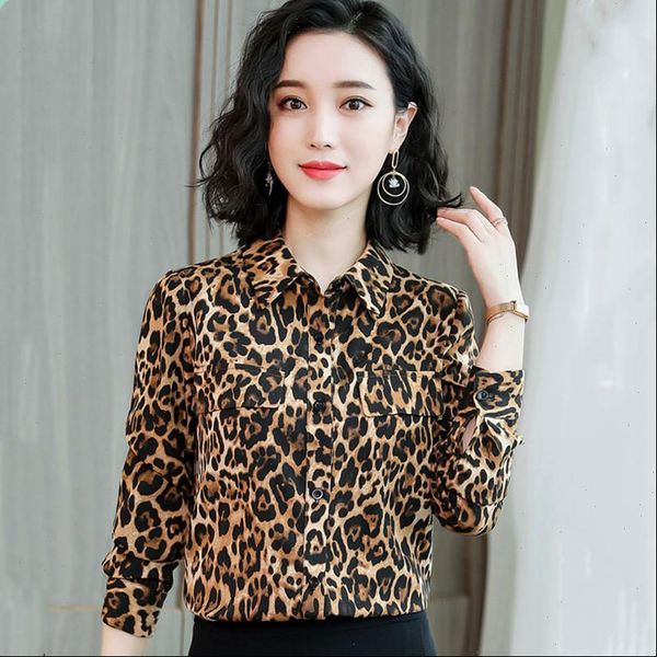 women long sleeve leopard print chiffon blouses 2021 spring new fashion office lady turn down collar casual wear, White
women long sleeve leopard print chiffon blouses 2021 spring new fashion office lady turn down collar casual wear, White
