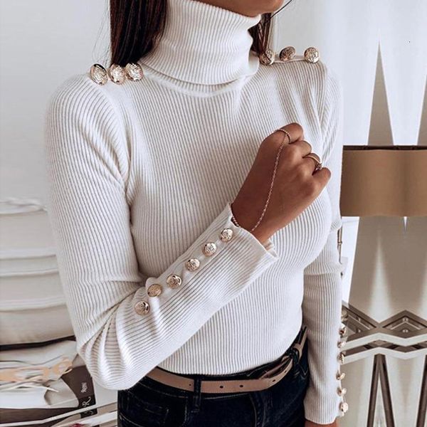 2021 new autumn winter turtleneck slim knitted sweaters women casual solid color long sleeve button pullovers female jumper kti4, White;black
2021 new autumn winter turtleneck slim knitted sweaters women casual solid color long sleeve button pullovers female jumper kti4, White;black