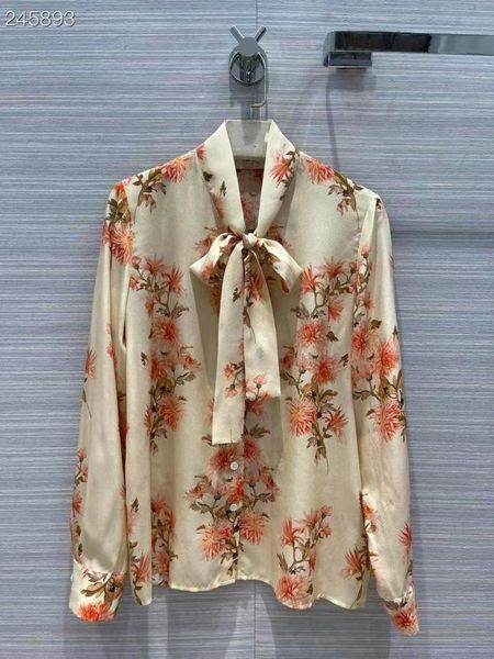 women's blouses & shirts women loose 2021 autumn flowers print runway long sleeve silk shirt ladies elegant vintage holiday, White
women's blouses & shirts women loose 2021 autumn flowers print runway long sleeve silk shirt ladies elegant vintage holiday, White