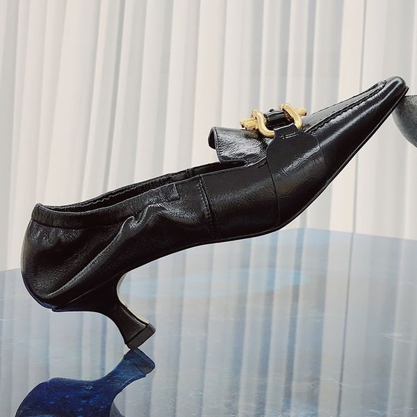 womens genuine leather slip-on pumps elastic pleated pointed toe metal buckle elegant ladies evening dress low heel shoes women, Black
womens genuine leather slip-on pumps elastic pleated pointed toe metal buckle elegant ladies evening dress low heel shoes women, Black