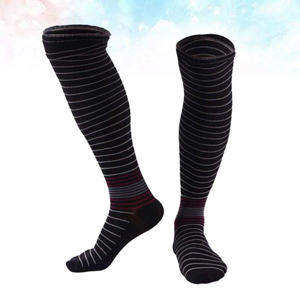 men's socks professional men knee high striped stretch hosiery outdoor sports running travel socks(black, s/m)
men's socks professional men knee high striped stretch hosiery outdoor sports running travel socks(black, s/m)