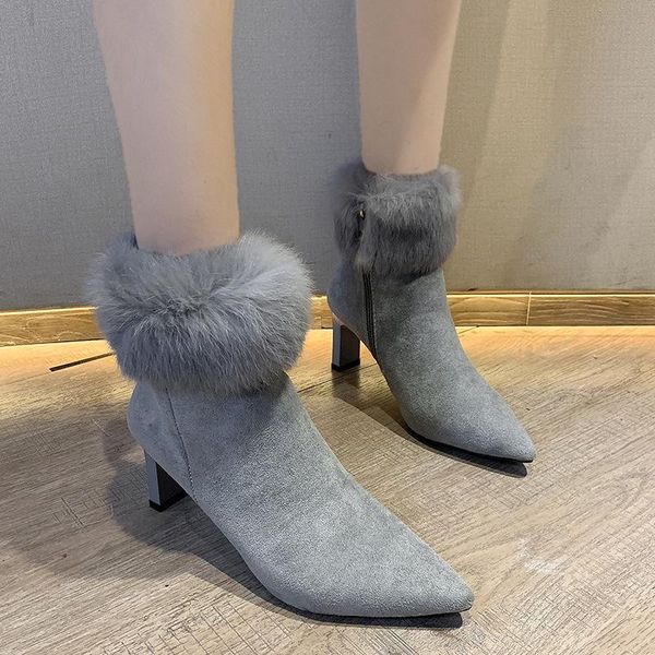 boots women's shoes 2021 autumn and winter fashion wild fur thick with short female high-heeled pointed ladies, Black
boots women's shoes 2021 autumn and winter fashion wild fur thick with short female high-heeled pointed ladies, Black