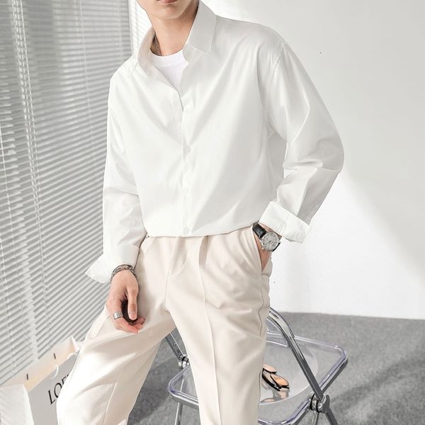 men's casual shirts solid color formal korean fashion loose business harajuku social evening dress long-sleeved opzc, White;black
men's casual shirts solid color formal korean fashion loose business harajuku social evening dress long-sleeved opzc, White;black