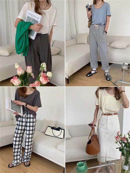 summer korean 2021 u-neck short sleeve t-shirt slim simple versatile knitted bottomed top, White
summer korean 2021 u-neck short sleeve t-shirt slim simple versatile knitted bottomed top, White