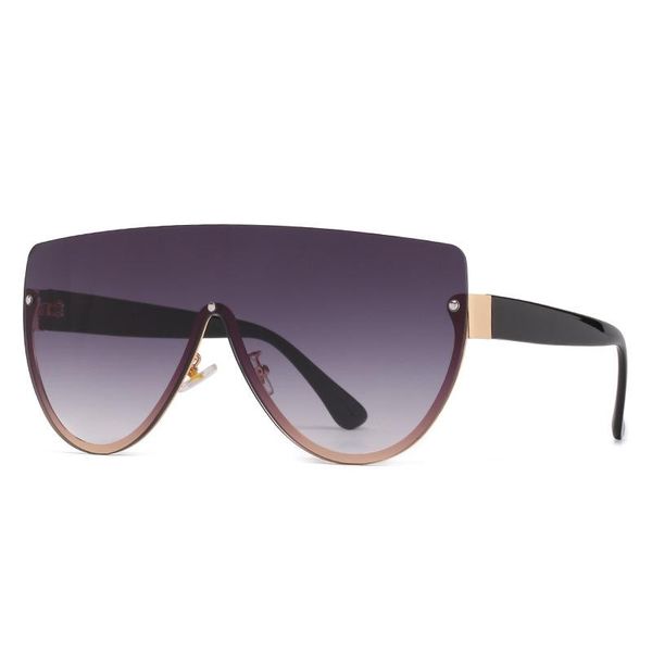 sunglasses vintage oversized women 2021 design travel one piece flat rimless sun glasses for female fashion shades, White;black
sunglasses vintage oversized women 2021 design travel one piece flat rimless sun glasses for female fashion shades, White;black