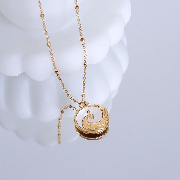 chains ins french choker relief phoenix inlaid with white seashells round pendant titanium steel 18k gold necklace for women girl, Silver
chains ins french choker relief phoenix inlaid with white seashells round pendant titanium steel 18k gold necklace for women girl, Silver