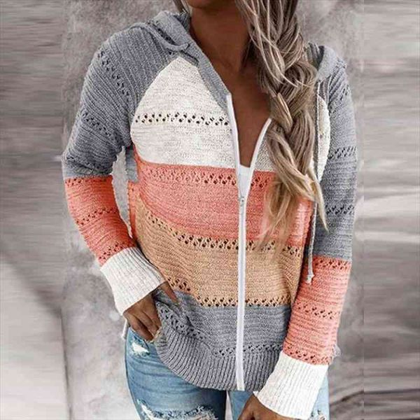 women patchwork hooded sweater autumn winter casual v-neck zipper knitted sweater female hollow out striped pullover jumpers, White;black
women patchwork hooded sweater autumn winter casual v-neck zipper knitted sweater female hollow out striped pullover jumpers, White;black