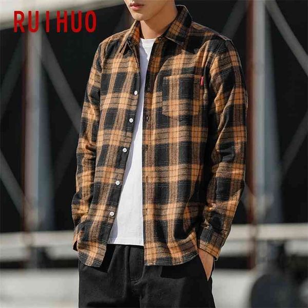 ruihuo casual plaid shirt men slim fit cotton wool male long sleeve shirts fashion brand plus size -3xl spring 210721, White;black
ruihuo casual plaid shirt men slim fit cotton wool male long sleeve shirts fashion brand plus size -3xl spring 210721, White;black