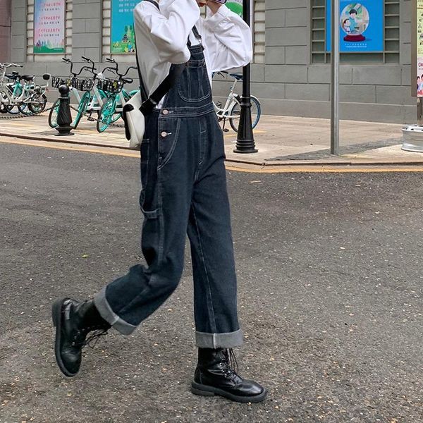 women's jeans summer 2021 korean version age reducing loose wide leg denim suspenders high waist slim straight pants women, Blue
women's jeans summer 2021 korean version age reducing loose wide leg denim suspenders high waist slim straight pants women, Blue