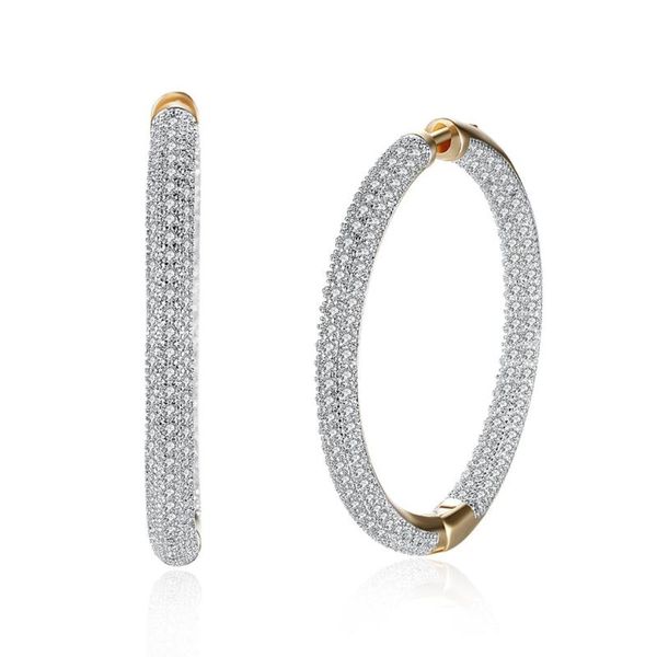 zircon inlaid ear hoops women ear rings round champagne gold color earrings fashionable ornaments for women, Golden;silver
zircon inlaid ear hoops women ear rings round champagne gold color earrings fashionable ornaments for women, Golden;silver