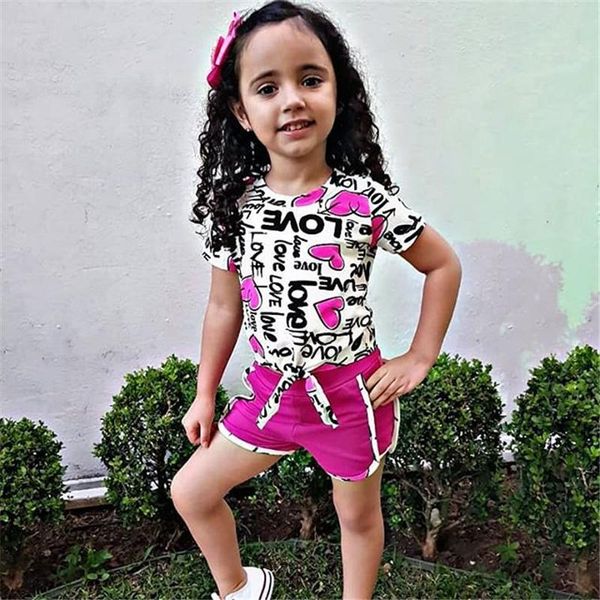 kids baby girls 2-piece outfit set short sleeve heart print +shorts set for children girls 1-6years, White
kids baby girls 2-piece outfit set short sleeve heart print +shorts set for children girls 1-6years, White
