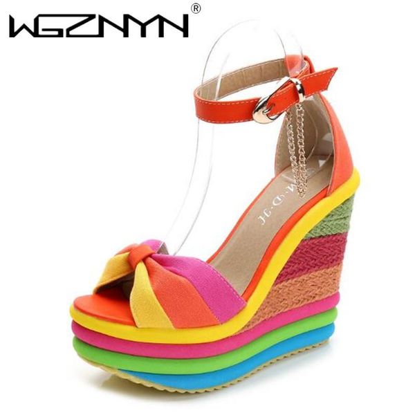 sandals wgznyn summer women women's ladies wedges high multicolor patchwork peep toe roman shoes heels, Black
sandals wgznyn summer women women's ladies wedges high multicolor patchwork peep toe roman shoes heels, Black